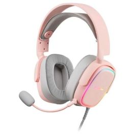 Mars Gaming MHAXP Auriculares Gaming RGB Flow Rosas con Micrófono Extraíble Jack 3.5mm para PC, PS4, Xbox One, Nintendo Switch