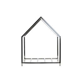 DKD Home Decor Leñera Moderno Inox Plateado 40 x 30 x 50 cm DKD Home Decor Leñera Moderno Inox Plateado 40 x 30 x 50 cm