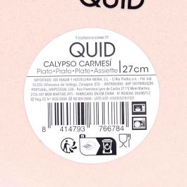 Quid Plato Llano Cerámico Calypso 27 cm - Juego de 12 Unidades para Lavavajillas y Microondas