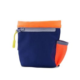 Coachi Train & Treat Bag | Bolsa de Recompensas para Adiestramiento y Paseo de Perros | Azul-Coral, Forro Reversible, Bolsillo Cremallera