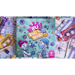 Tranjis Games Virus! Roll & Write - Juego de Mesa para 2-4 Jugadores, 20 min, +8 Años, Nueva Aventura
