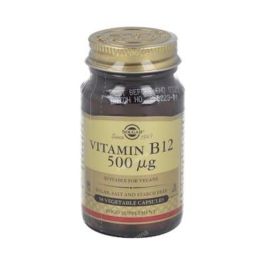 SOLGAR Vitamina B12 Cianocobalamina 500Mcg 50 Cápsulas. Contribuye al sistema nervioso. Apto para veganos. Precio: 12.4999996. SKU: B19BQRCECM