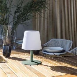 Lámpara de mesa inalámbrica - LUMISKY - STANDY MINI Oliva - Al. 25 cm - Base de acero verde oliva - LED blanco cálido y blanco Lámpara de mesa inalámbrica - LUMISKY - STANDY MINI Oliva - Al. 25 cm - Base de acero verde oliva - LED blanco cálido y blanco