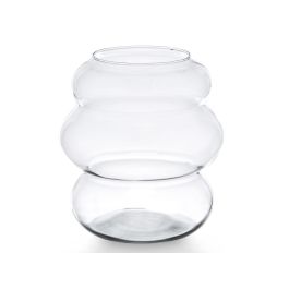 Jarrón de Cristal Burbuja Giftdecor 25 cm - Transparente, Vidrio Jarrón de Cristal Burbuja Giftdecor 25 cm - Transparente, Vidrio