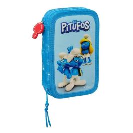 Plumier Doble Los Pitufos Azul Azul cielo 12.5 x 19.5 x 4 cm (28 piezas) Plumier Doble Los Pitufos Azul Azul cielo 12.5 x 19.5 x 4 cm (28 piezas)