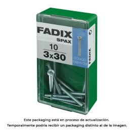 Fadix 10915729 Tornillo Métrica Cabeza Plana M 3 x 30mm Caja 10 Unidades Acero DIN 965 Precio: 1.90000008. SKU: S7913683