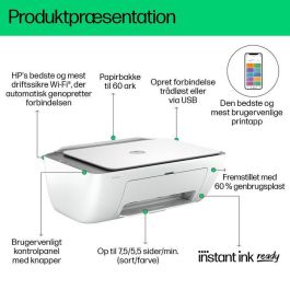 HP 2820e Impresora Multifunción DeskJet Compacta Inalámbrica para Casa - Imprime, Escanea, Copia, Compatible con HP+