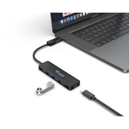 EQUIP HUB USB LIFE A 4 PUERTOS USB 3.2 INCLUYE ADAPTADOR USB-C