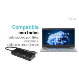 Hub USB i-Tec C31TRIPLE4KHDMIPD Negro