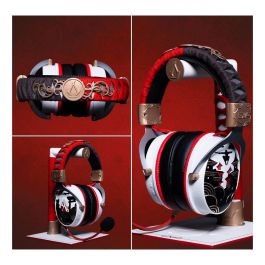 LEXIP Auriculares para PS5 Assassins Creed Shadows MENTOR Box Inalámbrico y alámbrico Juego Auriculares Negro Oro Rojo Blanco
