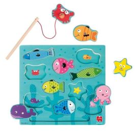 Puzzle encajable pesca magnetico de madera goula 11 piezas 37x295x1.5 cm