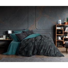 Juego de Cama 100% Algodón Azul, 1 Funda Nórdica 220x240 cm y 2 Fundas Almohada 60x60 cm - ASI8684282420668