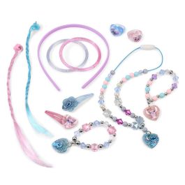 PEERS HARDY Set Bisutería Stitch Disney: 2 Pulseras, 2 Anillos, Collar y Pinzas Pelo - Accesorios Vibrantes