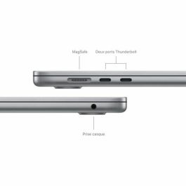 Apple - MacBook Air M3 de 15'' - 16 GB de RAM - 256 GB de almacenamiento - CPU de 8 núcleos - GPU de 10 núcleos - Gris espacial