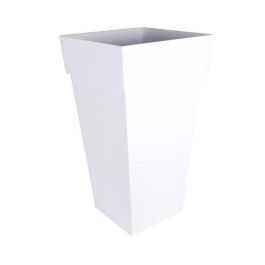 Maceta toscana EDA XXL - Cuadrada - 43.3 x 43.3 x H 80 cm - 98 L - Blanco