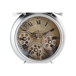 DKD Home Decor Reloj Sobremesa Plateado 7.5 x 25 x 19 cm