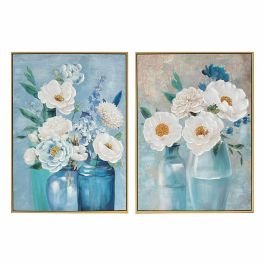 Cuadro Shabby DKD Home Decor Azul Blanco 3.5 x 80 x 60 cm (2 Unidades) Precio: 76.4999994. SKU: S3039124
