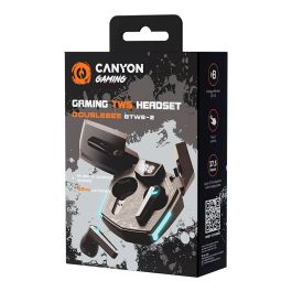 Canyon GTWS-2 Auriculares Gaming In-Ear True Wireless Bluetooth 5.3 Negro para Juegos con Micrófono Integrado y Carga Rápida