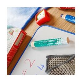 Stabilo Markdry Marcador en Seco para Pizarra Blanca y Papel - Estuche 4 Unidades Surtidos