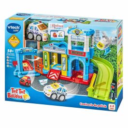 Vtech Tut Tut Bólidos Comisaría de Policía con 3 Vehículos, Juguete con Sonidos, Luces y Pilas AAA Incluidas (28x11,6x27,9 cm) para Niños 1-5 Años Vtech Tut Tut Bólidos Comisaría de Policía con 3 Vehículos, Juguete con Sonidos, Luces y Pilas AAA Incluidas (28x11,6x27,9 cm) para Niños 1-5 Años