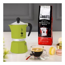 Bialetti Cafetera italiana Rainbow 3 tazas Verde Negro Aluminio CE