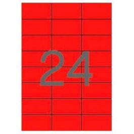 Apli Etiquetas Adhesivas 70x37 mm Inkjet-Láser, Cantos Rectos, Rojo, Pack 20 Hojas (480 Etiquetas) Precio: 9.5000004. SKU: S8400854