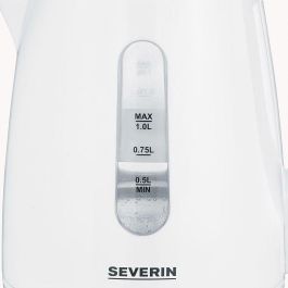 Severin WK 3411 Hervidor de agua eléctrico 1L 2200W Blanco con indicador de nivel, protección sobrecalentamiento y sin cables