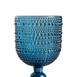 Copa Azul Cristal Decoración 8 X 8 X 14,40 cm