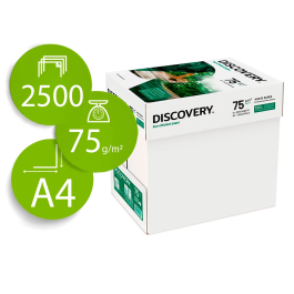 Discovery Papel Multiuso Ink-jet y Laser Fast Pack Din A4 75 Gramos Caja 2500 Hojas Blanco Precio: 29.79000035. SKU: B1C4SW6GM5