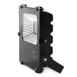 HO-FH-30W-CW Foco Proyector LED 30W 3600Lm 6000ºK Luz Fría IP65 Exterior Antideslumbramiento UGR<19 50.000H Vida Útil Negro