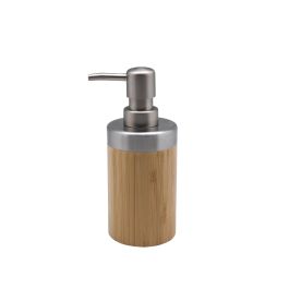 DKD Home Decor Dosificador Basicos, Bambú y PP, Natural y Plateado, 7x7x17 cm Precio: 8.49999953. SKU: S3036719