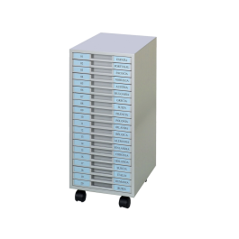 Clen Archivador Metálico 20 Bandejas Plástico 680x303x371 mm Gris Claro