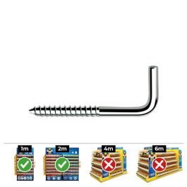 Celo Alcayata Din alr 3,5x70mm Zincado Caja 150 Unidades Acero para Madera y Taco Nylon Precio: 12.98999977. SKU: S7903040