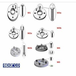 Sparco S051STB216 Separadores de Rueda 4x98 58.0 B M12x1.25 13 mm Tipo M2A