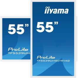 iiyama TF5539UHSC-W1AG Monitor Táctil 55" 4K Ultra HD LED IPS Blanco, HDMI+DP, Multitáctil 15 puntos