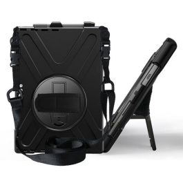 eSTUFF Funda Antigolpes para Microsoft Surface Pro 7+/7/6/5/4, Soporte 360°, Ranura Lápiz, Correas, Negra, sin protector pantalla