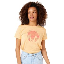 Camiseta de Manga Corta Mujer Rip Curl Re-Entry Crew Neck Beige
