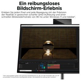 HP Monitor Z24m G3 23.8'' QHD (2560x1440) IPS 5ms USB-C Webcam Altavoces para Conferencias Plata