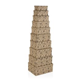 Set de Cajas Organizadoras Apilables Versa Cartón Barco 10 Piezas