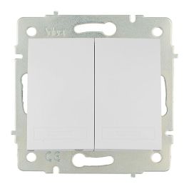 Solera Doble Conmutador/Interruptor 10AX 250V Serie Europa ERP12QC Blanco Precio: 6.50000021. SKU: S7906892