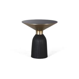 GINER Y COLOMER Mesa de Centro con Cristal Templado y Estructura Metálica Negro Dorado 51 cm Precio: 314.5879. SKU: B1HWTTP4C7