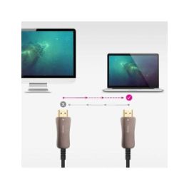 Nano Cable 10.15.2115 Cable HDMI 2.1 AOC 8K@60Hz 4K@120Hz 48Gbps Macho a Macho Negro 15m