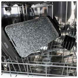 Cecotec Rock&Water 2000 Parrilla Eléctrica de Contacto, Plancha Asar 40x20 cm con Revestimiento RockStone, Termostato Regulable y Apta para Lavavajillas