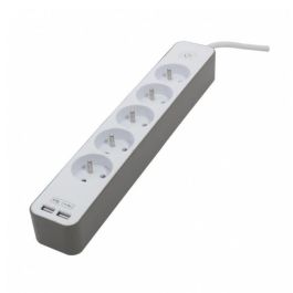 Chacon Regleta 5 Enchufes 16 A 3500W 2 Puertos USB Cable 1,5 m con Interruptor de Pie, Seguridad Infantil y Disyuntor Chacon Regleta 5 Enchufes 16 A 3500W 2 Puertos USB Cable 1,5 m con Interruptor de Pie, Seguridad Infantil y Disyuntor