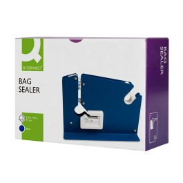 Q-connect Maquina Cierra Bolsa Metálica Pintada Color Azul 218 x 150 x 75 mm