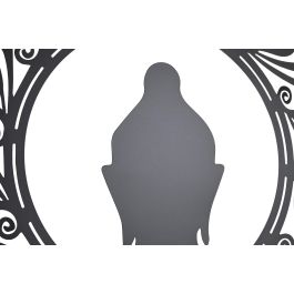 DKD Home Decor Decoración Pared Oriental Buda Negro Blanco Metal 100 x 100 cm (2 Unidades)
