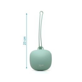 KioKids Guardachupetes Portachupetes de Silicona con Lazo, Higiénico y Seguro para Transportar 1 Chupete Bebé +0 Meses Sage