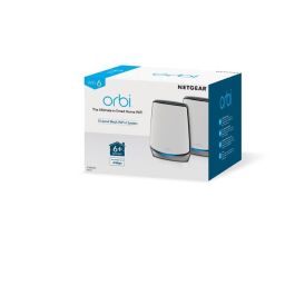NETGEAR RBK852-100EUS Router/Extender Orbi WiFi 6 Mesh AX6000 Sistema Tribanda 350m² (2 Piezas)
