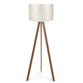 Lámpara de Suelo Trípode de Madera Estilo Nórdico Rústico Natural OPV-780SGN3436