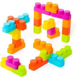 Vagon bloques rosa con 20 piezas Vagon bloques rosa con 20 piezas